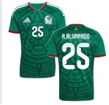 Men's Mexico #25 R.ALUARADO National Team FIFA x World Cup 2026 Home Green On Field Jersey