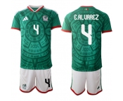 Men's Mexico #4 E.ALUAREZ National Team FIFA x World Cup 2026 Home Green On Field Jersey