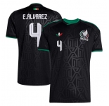Men's Mexico #4 Edson álvarez Black 2026 Soccer Jersey Suit