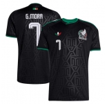 Men's Mexico #7 Gilberto Mora Black 2026 Soccer Jersey Suit
