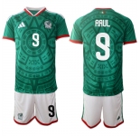 Men's Mexico #9 RAUL National Team FIFA x World Cup 2026 Home Green On Field Jersey