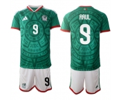 Men's Mexico #9 RAUL National Team FIFA x World Cup 2026 Home Green On Field Jersey