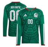 Men's Mexico Custom Black 2026 Home Soccer Long Sleeve Jersey