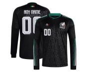Men's Mexico Custom Black 2026 Long Sleeve Soccer Jersey