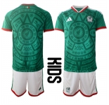 Youth Mexico Blank National Team FIFA x World Cup 2026 Home Green On Field Kids Jersey