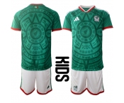 Youth Mexico Blank National Team FIFA x World Cup 2026 Home Green On Field Kids Jersey