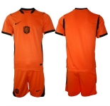 Men's Netherlands Custom Orange 2026 Away Soccer Jersey Suit