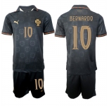 Men's Portugal #10 BERNARDO National Team FIFA x World Cup 2026 Away Gray On Eusebio special edition Jersey