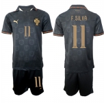 Men's Portugal #11 F.SILVA National Team FIFA x World Cup 2026 Away Gray On Eusebio special edition Jersey