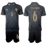 Men's Portugal #6 PALHINHA National Team FIFA x World Cup 2026 Away Gray On Eusebio special edition Jersey