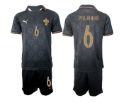 Men's Portugal #6 PALHINHA National Team FIFA x World Cup 2026 Away Gray On Eusebio special edition Jersey