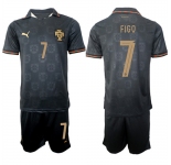 Men's Portugal #7 FIGO National Team FIFA x World Cup 2026 Away Gray On Eusebio special edition Jersey