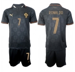 Men's Portugal #7 RONALDO National Team FIFA x World Cup 2026 Away Gray On Eusebio special edition Jersey