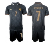 Men's Portugal #7 RONALDO National Team FIFA x World Cup 2026 Away Gray On Eusebio special edition Jersey