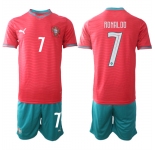 Men's Portugal #7 RONALDO National Team FIFA x World Cup 2026 Home Red On Eusebio special edition Jersey