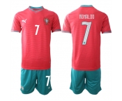 Men's Portugal #7 RONALDO National Team FIFA x World Cup 2026 Home Red On Eusebio special edition Jersey