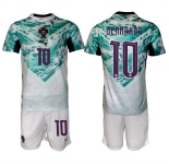 Men's Portugal Team #10 Bernardo Silva Green 2026 World Cup Away Soccer Jersey Suit