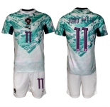 Men's Portugal Team #11 JoAo Félix Green 2026 World Cup Away Soccer Jersey Suit