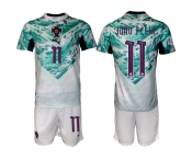 Men's Portugal Team #11 JoAo Félix Green 2026 World Cup Away Soccer Jersey Suit