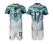 Men's Portugal Team #17 Rafael LeAo Green 2026 World Cup Away Soccer Jersey Suit