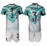 Men's Portugal Team #3 Rúben Dias Green 2026 World Cup Away Soccer Jersey Suit
