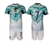 Men's Portugal Team #7 Luís Figo Green 2026 World Cup Away Soccer Jersey Suit