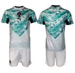 Men's Portugal Team Blank Green 2026 World Cup Away Soccer Jersey Suit
