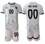Men's Portugal Team Custom 2025 White Away Soccer Jersey Suit