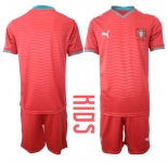Youth Portugal Blank National Team FIFA x World Cup 2026 Home Red On Eusebio special edition Kids Jersey