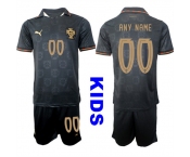 Youth Portugal Custom Any Name And Number National Team FIFA x World Cup 2026 Away Gray On Eusebio special edition Kids Jersey
