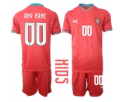 Youth Portugal Custom Any Name And Number National Team FIFA x World Cup 2026 Home Red On Eusebio special edition Kids Jersey