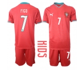 Youth Portugal #FIGO National Team FIFA x World Cup 2026 Home Red On Eusebio special edition Kids Jersey