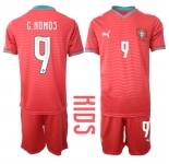 Youth Portugal #G.ROMOS National Team FIFA x World Cup 2026 Home Red On Eusebio special edition Kids Jersey