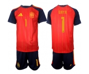 Men's Spain #1 RAYA National Team FIFA x World Cup 2026 Home Red On Field Jerseys