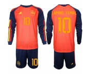 Men's Spain #10 LAMINE YAMAL National Team FIFA x World Cup 2026 Long Sleeve Home Red On Field Jerseys