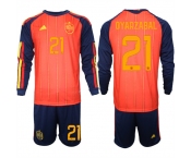 Men's Spain #21 OYARZABAL National Team FIFA x World Cup 2026 Long Sleeve Home Red On Field Jerseys