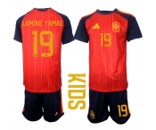 Youth Spain #19 LAMINE YAMAL National Team FIFA x World Cup 2026 Home Red On Field Kids Jerseys