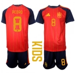 Youth Spain #8 PEDRD National Team FIFA x World Cup 2026 Home Red On Field Kids Jerseys