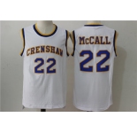 Crenshaw 22 McCall White Stitched Movie Jersey