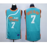 Flint Tropics 7 Coffe Black Teal Semi Pro Movie Stitched Basketball Jersey