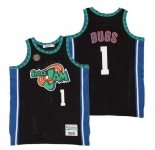 Men's Space Jam #1 Bugs Bunny Black Soul Swingman Basketball Jersey