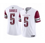 Women Washington Commanders #5 Jayden Daniels White 2024 Draft Vapor Limited Stitched Football Jersey