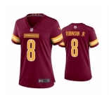 Women Washington Commanders 8 Brian Robinson Jr 2022 Burgundy Game Stitched Jersey