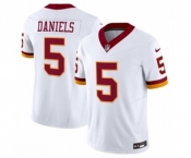 Women's Washington Commanders #5 Jayden Daniels White 2025 F.U.S.E. Throwback Vapor Limited Football Stitched Jersey
