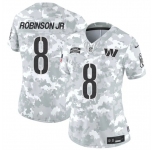 Women's Washington Commanders #8 Brian Robinson Jr. 2024 F.U.S.E Arctic Camo Salute To Service