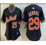 Women's Detroit Tigers #29 Tarik Skubal Black Stadium Jersey