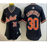 Women's Detroit Tigers #30 Kerry Carpenter Black Stadium Jersey