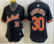 Women's Detroit Tigers #30 Kerry Carpenter Black Stadium Jersey