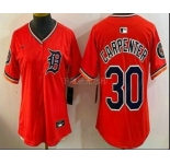 Women's Detroit Tigers #30 Kerry Carpenter Orange Stadium Jersey