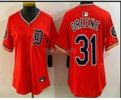 Women's Detroit Tigers #31 Riley Greene Orange Stadium Jersey